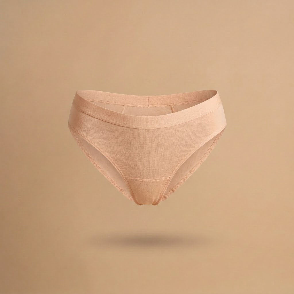 Floena Leakproof Everyday Bamboo Bikini — svetlo roza bambusove menstrualne hlačke za vsak dan